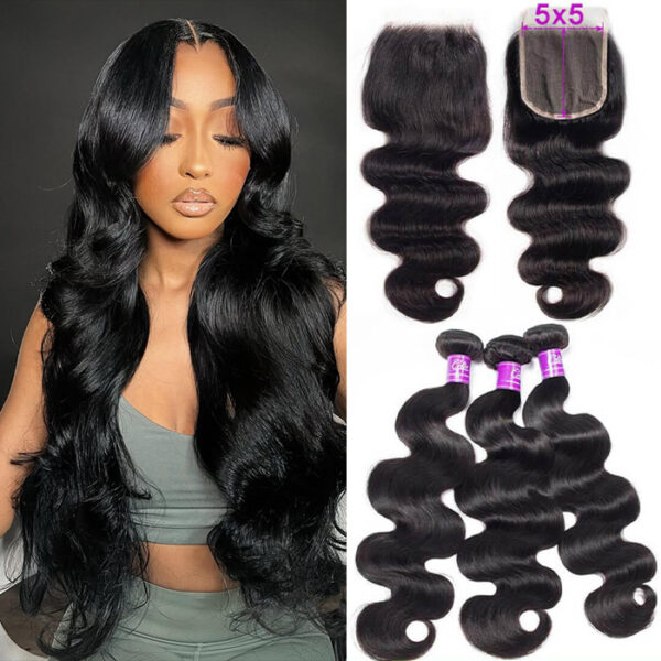 Body wave 5x5 closure