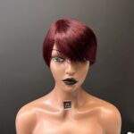 Burgundy Short Wig (Human Hair)