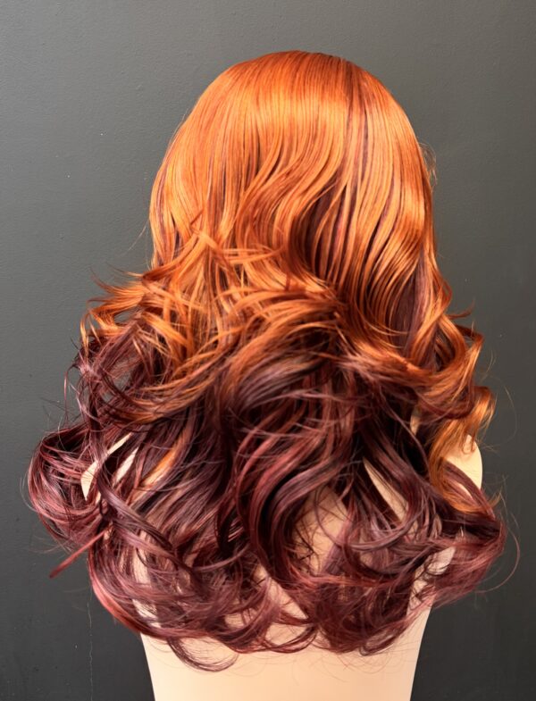 Ginger-Burgundy Ombré Wig (Premium Fibre)